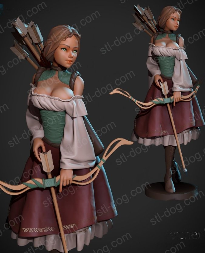 女射手(Archeress) 3D打印图纸